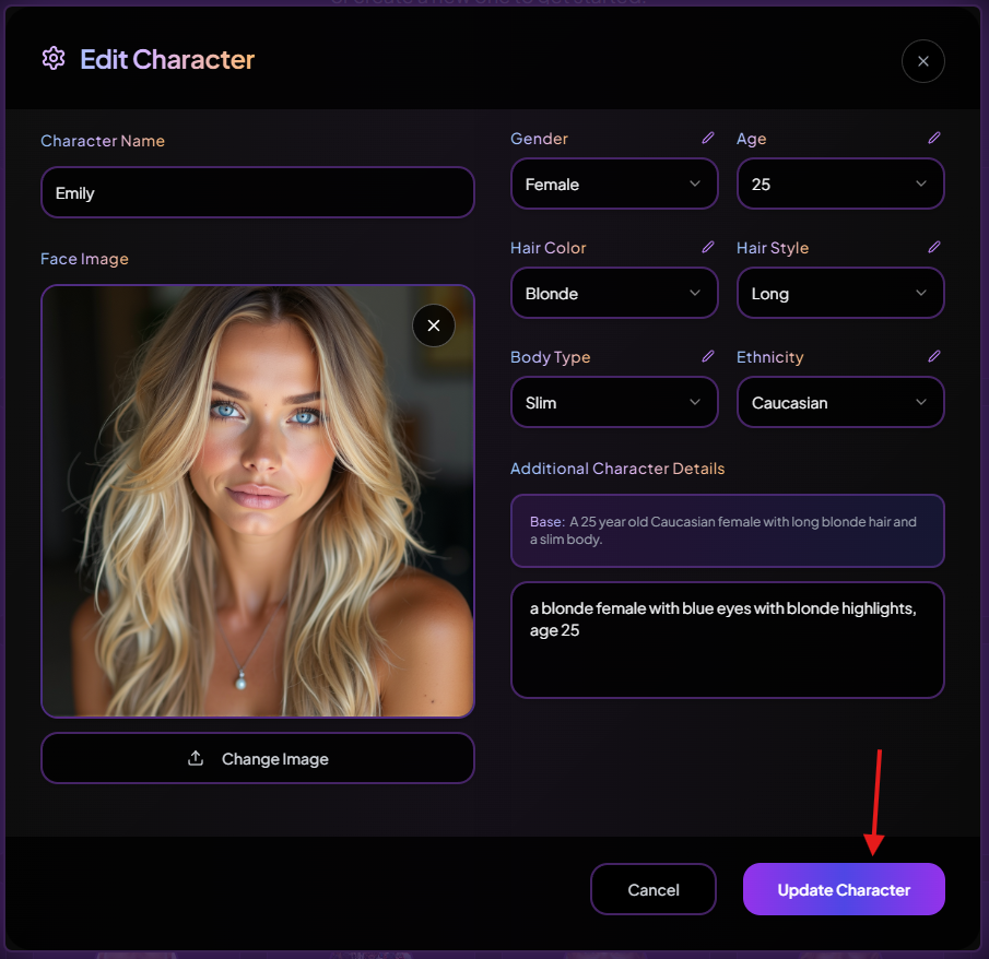Character configuration